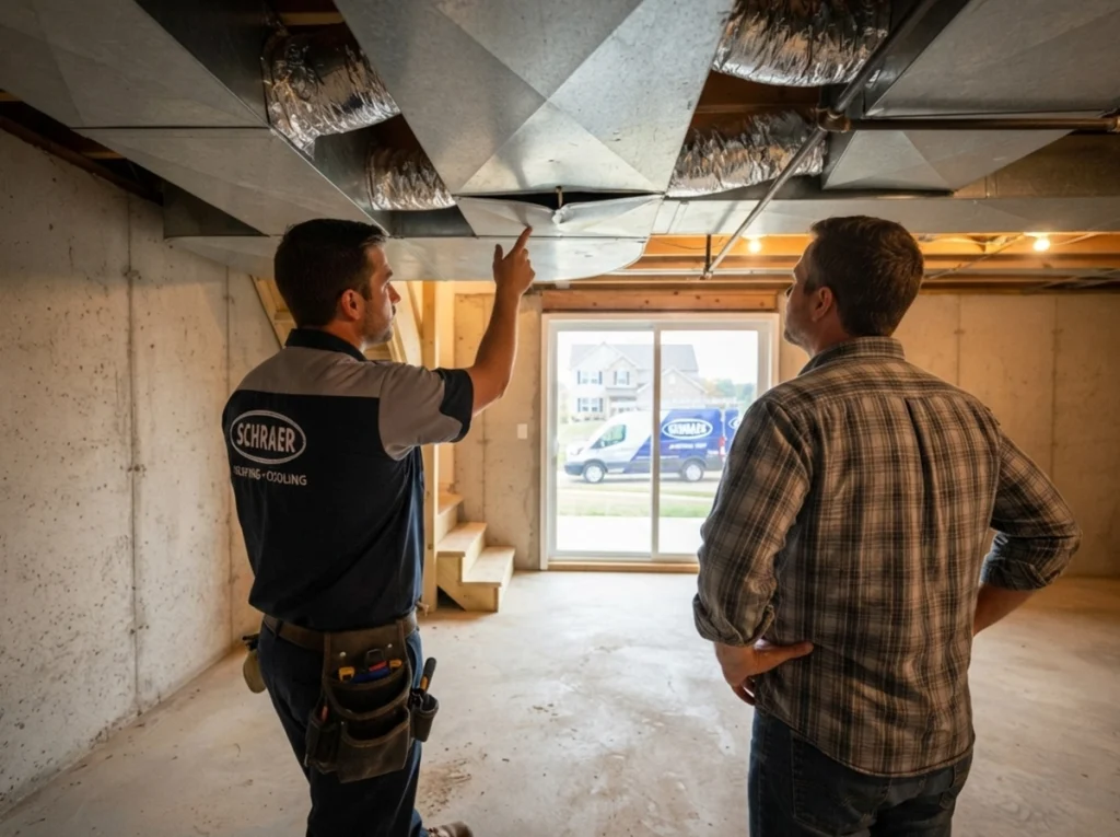 Warrenton homeowner reviewing uneven cooling caused by a leaking air duct